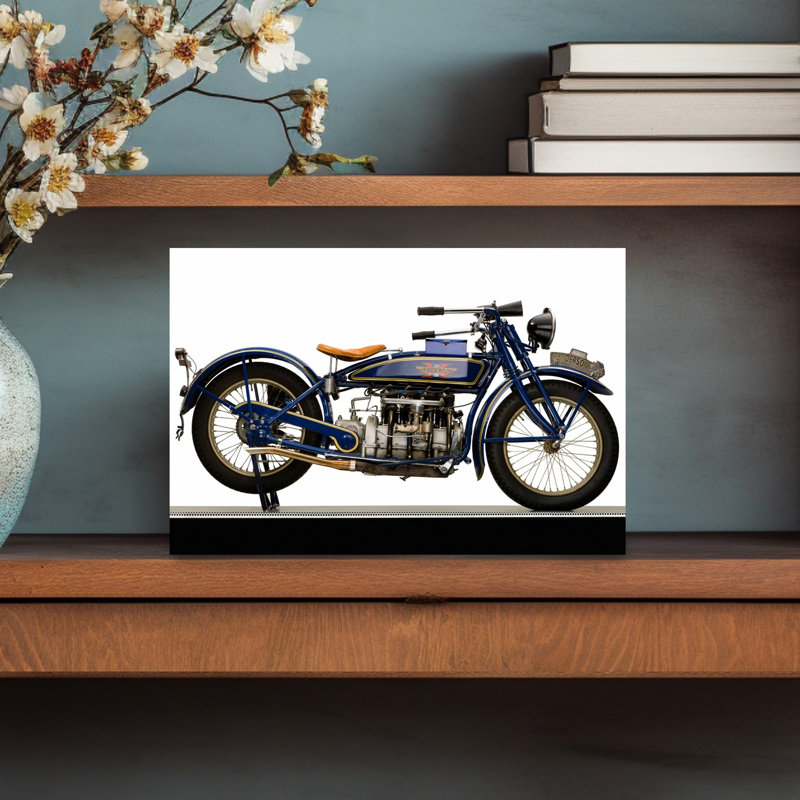 1920 Henderson Model K Four Classic Abstract Landscape Nature, art mural, H 12 po x l 18 po