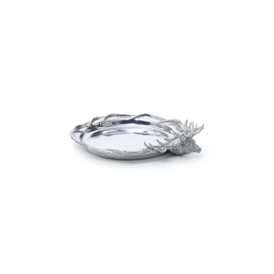Dessous de verre en étain à motif de tête de cerf Fortenberry