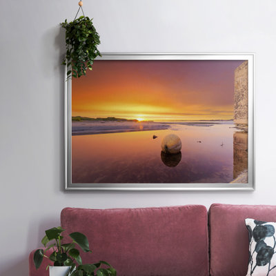 Coucher de soleil - Reproduction d'un seul cadre photo sur toile