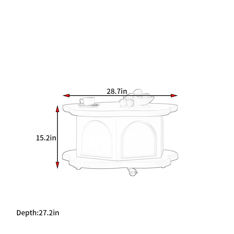 Table basse de style rétro français