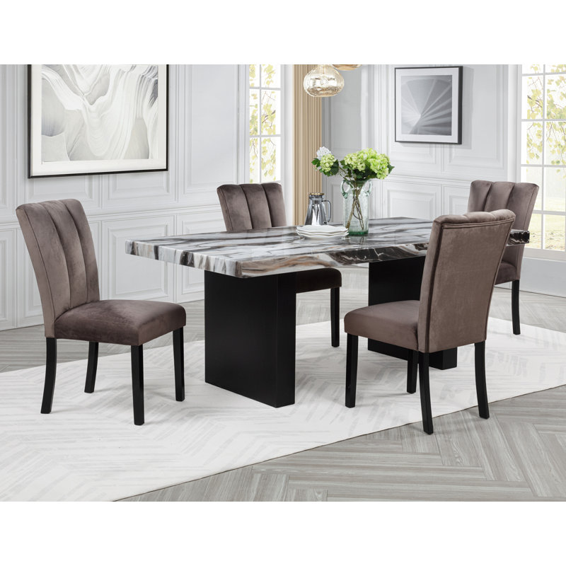 Chaise d'appoint rembourrée 2 pièces Emerson 