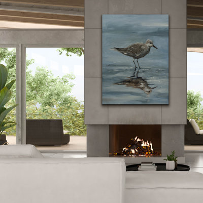  «Debout dans l'eau 6» par Marian Parsons, art mural sur toile, 40 po x 54 po