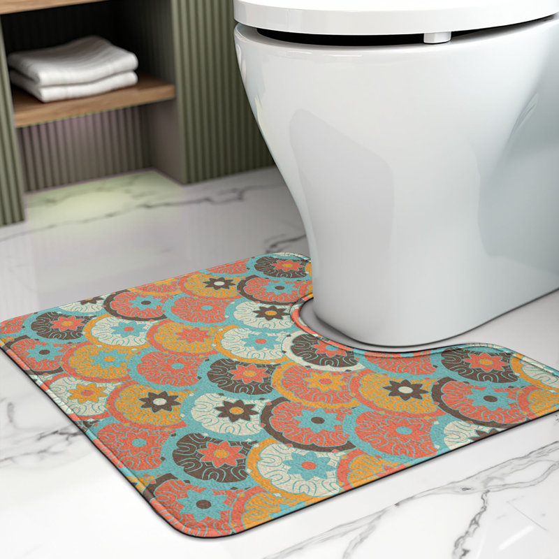 Tapis de salle de bain en U Art Deco 20 po Multicolor