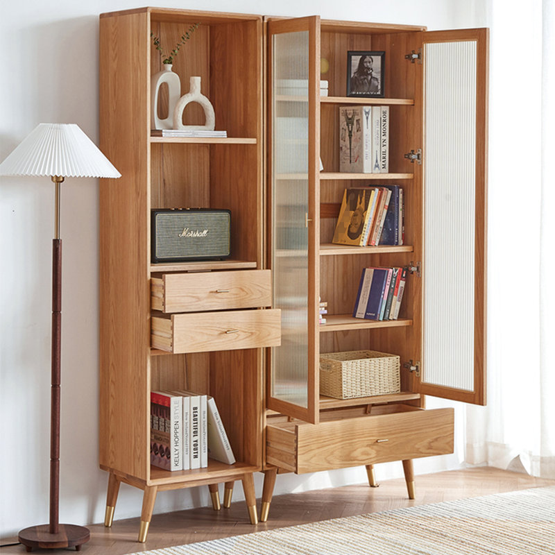 Modern simple log bookcase