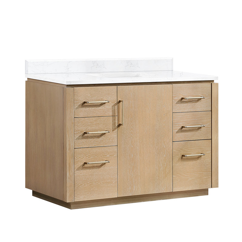 San 48'' Washed Ash Gray Single Bathroom Vanity