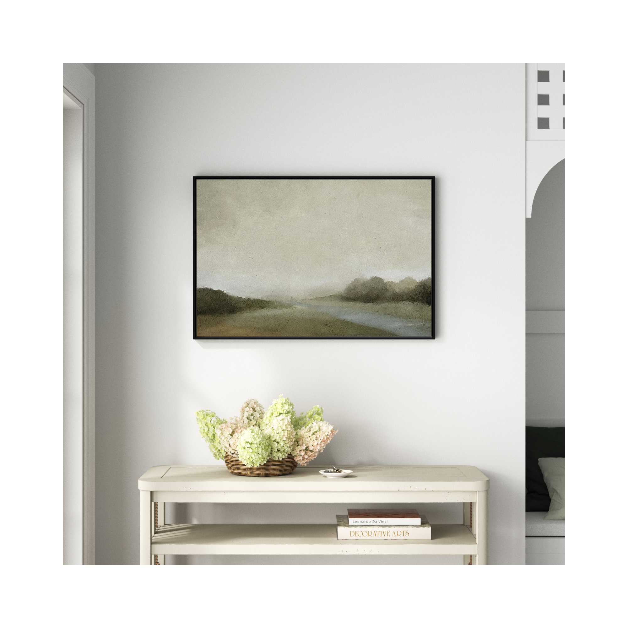 Lovers Creek, 25.5" H x 37.5" W, Black