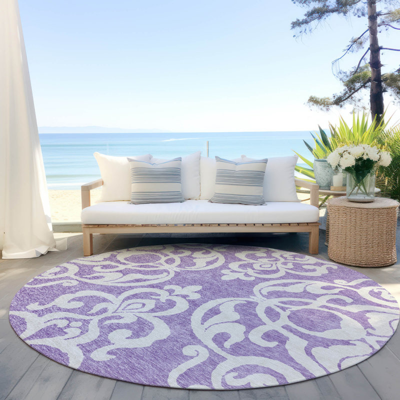 Tapis Chayden avec envers antidérapant, Rond 8 pi
