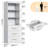 71" Tall Bookshelf With 3 Drawers & Led Light-804707349
