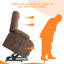 Fauteuil inclinable de massage manuel en tissu convivial avec deux porte-gobelets et télécommande chauffante et de massage-108780530