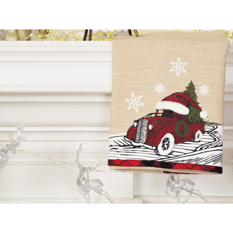 Serviette de thé Lety Snow brodée Softy