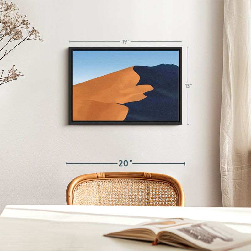 Shadowed Sand Dune Canvas Print, 13" H x 19" W