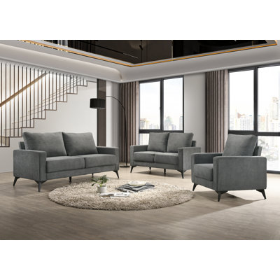Causeuse contemporaine rembourrée 51,5 po