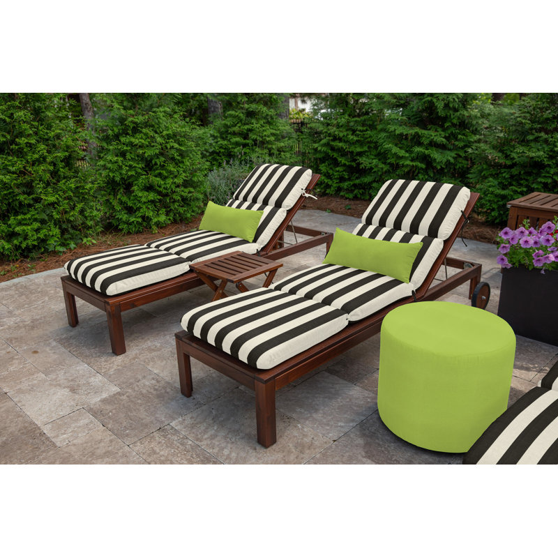Murphie Marlowe Sunbrella® 1-Piece Outdoor Chaise Cushion, Maxim Classic Sunbrella®