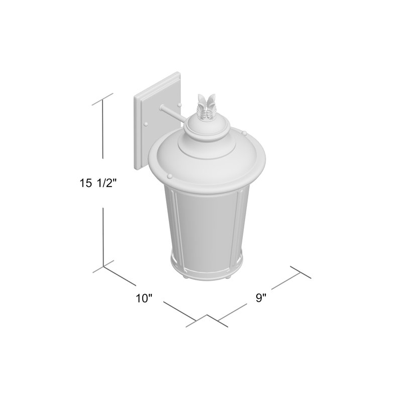 Cape May Medium One Light Outdoor Wall Lantern from Generation Lighting , Burled Iron, No