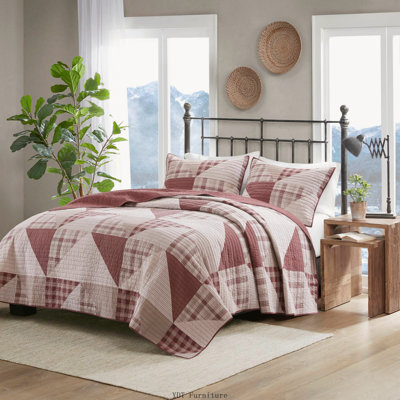 3 Piece Full Queen Coverlet Set