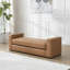 Repose-pieds élégant et durable en similicuir brun-1779971267