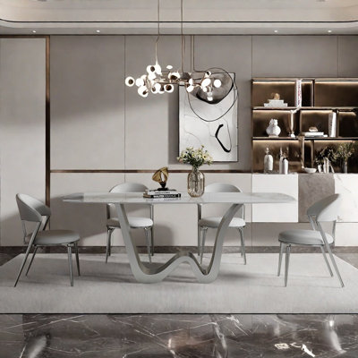 Fashion texture good dining table and chair