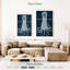 Pieuvre Brampt 8 - blanc sur bleu-108665547