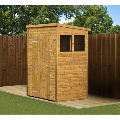Modular Pent Garden  Shed 4X4 With Windows