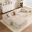 Canapé modulaire de style contemporain avec méridienne en L-2100800668