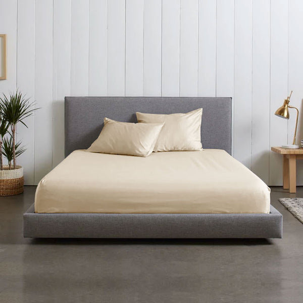 Microfiber Brushed Fitted Sheet, Cream, Single (3')