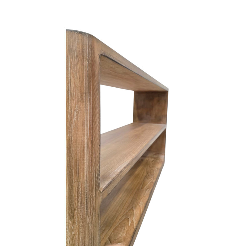 Console Ryun en pin récupéré, naturel antique
