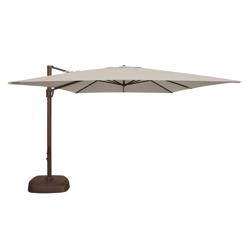 Parasol carré en porte-à-faux 10 pi Darel, Bronze, Sunbrella / lin