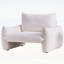 Fauteuil simple surdimensionné avec coussin moelleux pour un confort et un style ultimes-131240866
