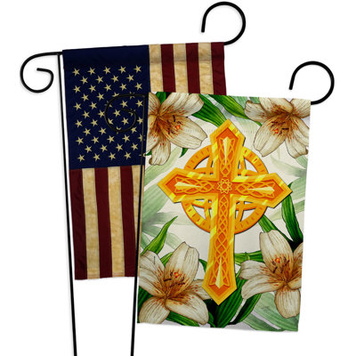 Drapeau de jardin décoratif en polyester 18,5 po x 13 po