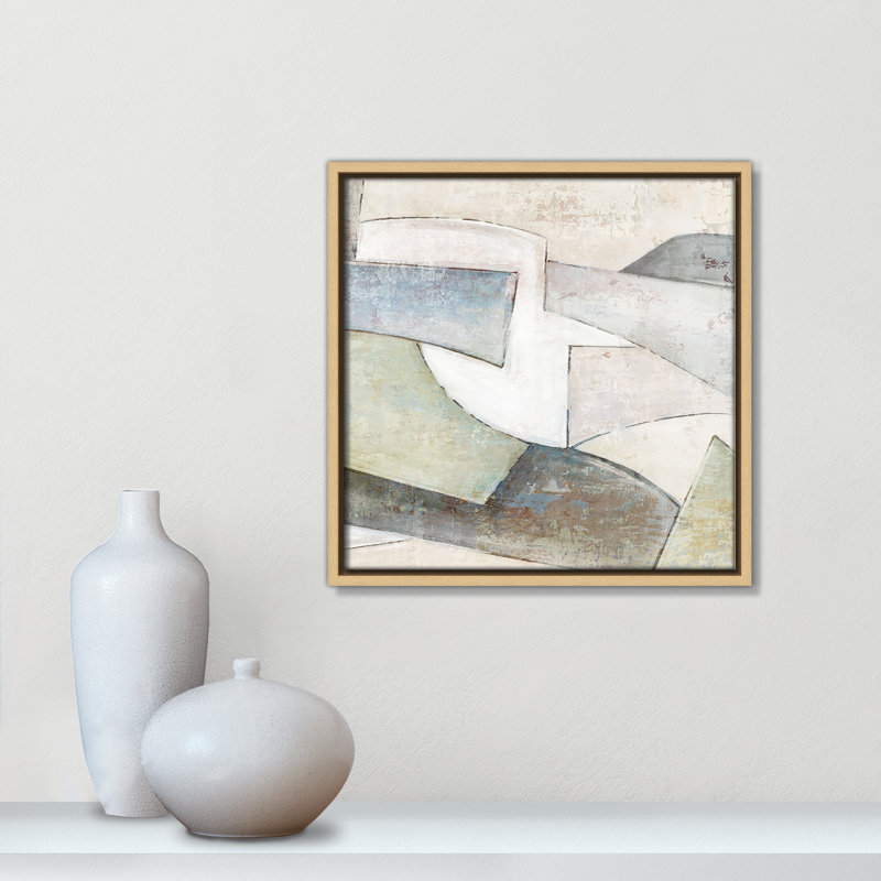 «Verdant C Courants I» par Emma Peal, Toile avec cadre, L 13,5 po x H 13,5 po, Flotteur naturel
