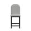 Tabouret de bar Canal avec dossier gris en tissu noir (2 par boîte)