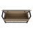 Bench, Entryway, Hallway, Storage, 42" Rectangular, Brown Laminate, Black Metal, Contemporary, Modern-1101060824