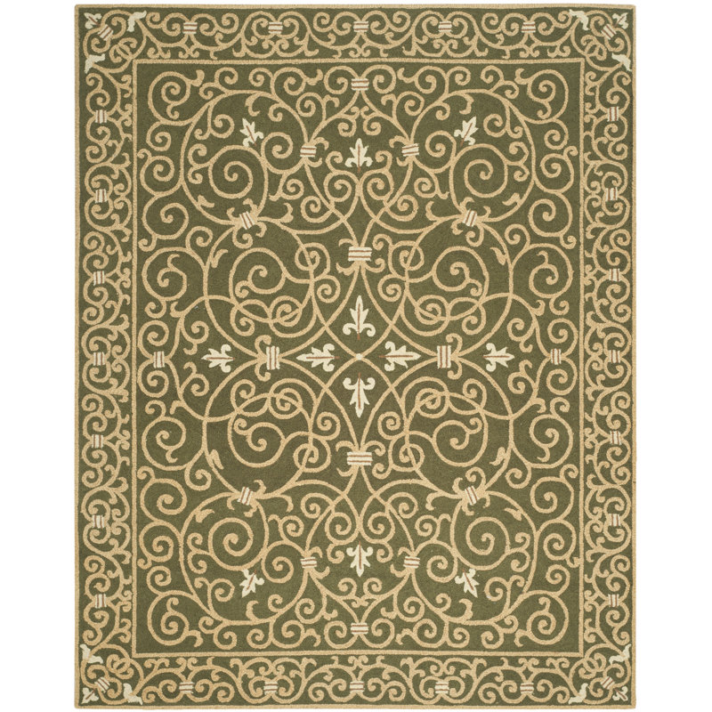 Chelsea Hand Hooked Wool Pile Oriental Rug, Rectangle 8' x 10'