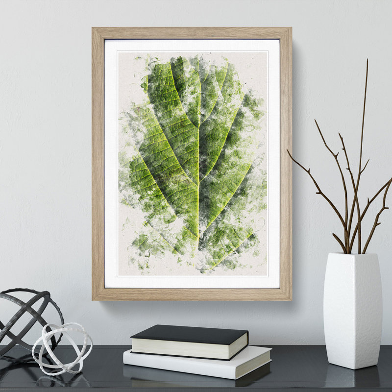 Leaf Pathways - Framed Print, Oak Framed, 63cm H x 45cm W x 2cm D