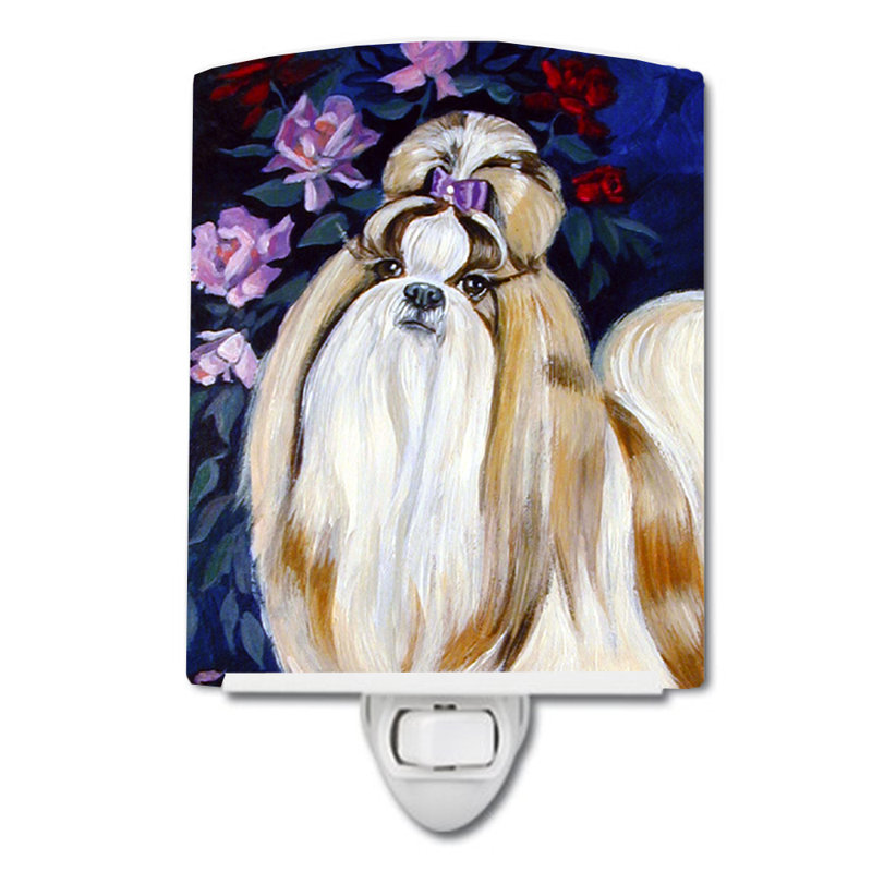 Éclairage de nuit en céramique shih tzu
