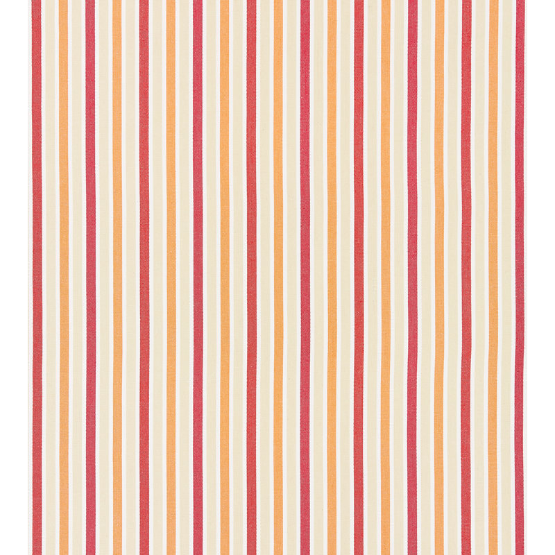 Chatham Leeds 100% Cotton Stripe Fabric, Coral