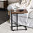 Walnut Foldout C Table with Iron Base-644487887