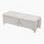 Élégant repose-pieds de rangement rembourré, banc de rangement avec pieds en métal pour la chambre à coucher, salon, entièrement assemblé sauf les pieds