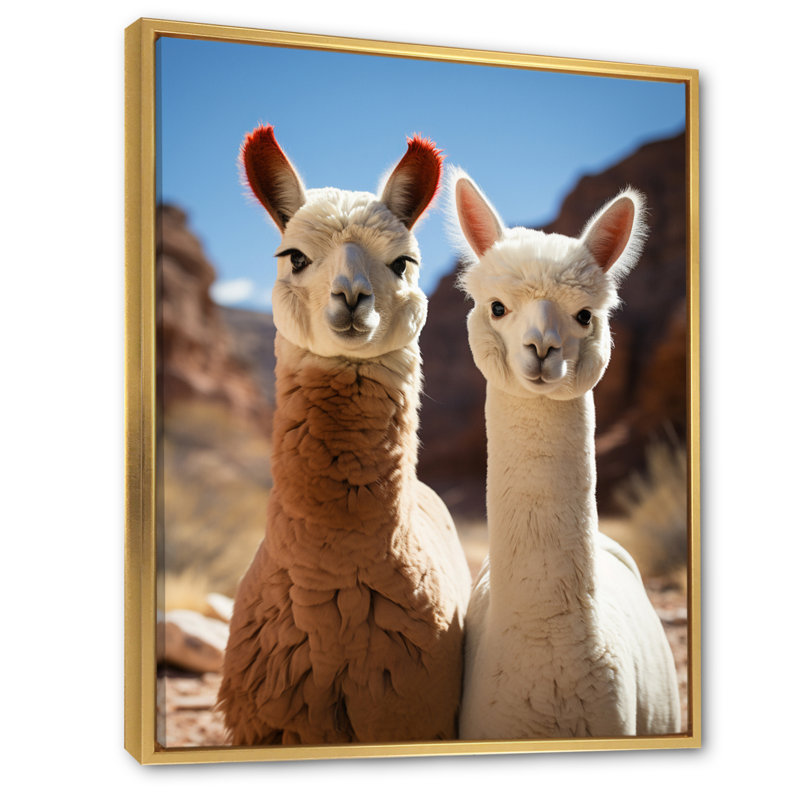" Alcapas Gentle Guardians ", Gold Floater Framed, 20" H x 12" W x 1" D