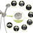 Multi Function Shower , 4.7" Rain Showerhead & 8 Hand Shower, Brushed Nickel Look Handheld Dual System-124583770