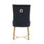 Ambra Modern Velvet Dining Chair With Gold Legs, Ring Handle & Tufted Back-1932088657