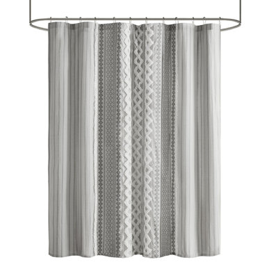 Rideau de douche en coton avec chenille