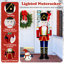 1 décoration de Noël de soldat de casse-noisette éclairé avec épée scintillante-810835393