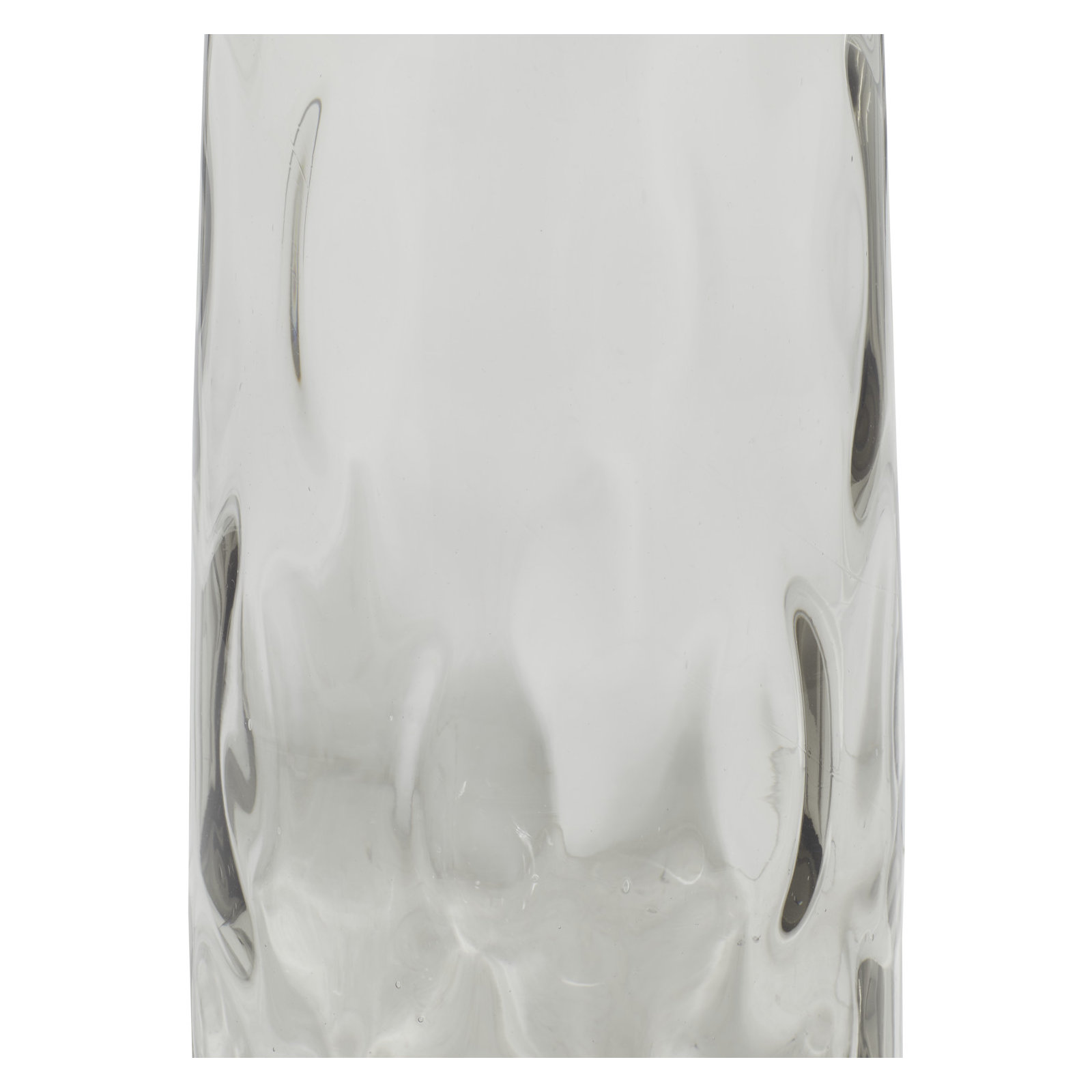Rennifer Smoked Gray Glass Table Vase, 12" H x 6" W x 6" D
