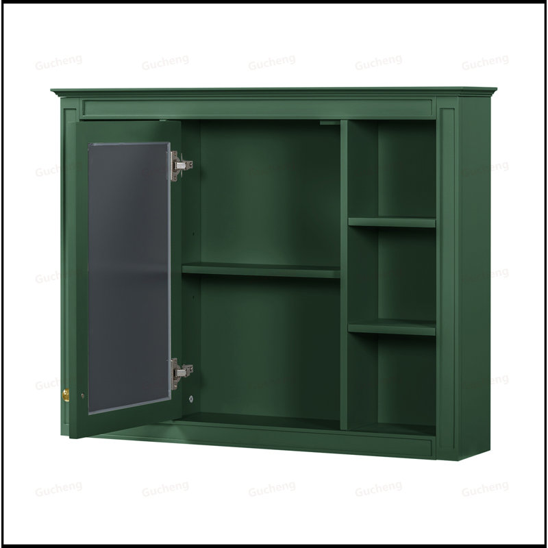 Meuble-lavabo de 36 po avec armoire de rangement à miroir, Green