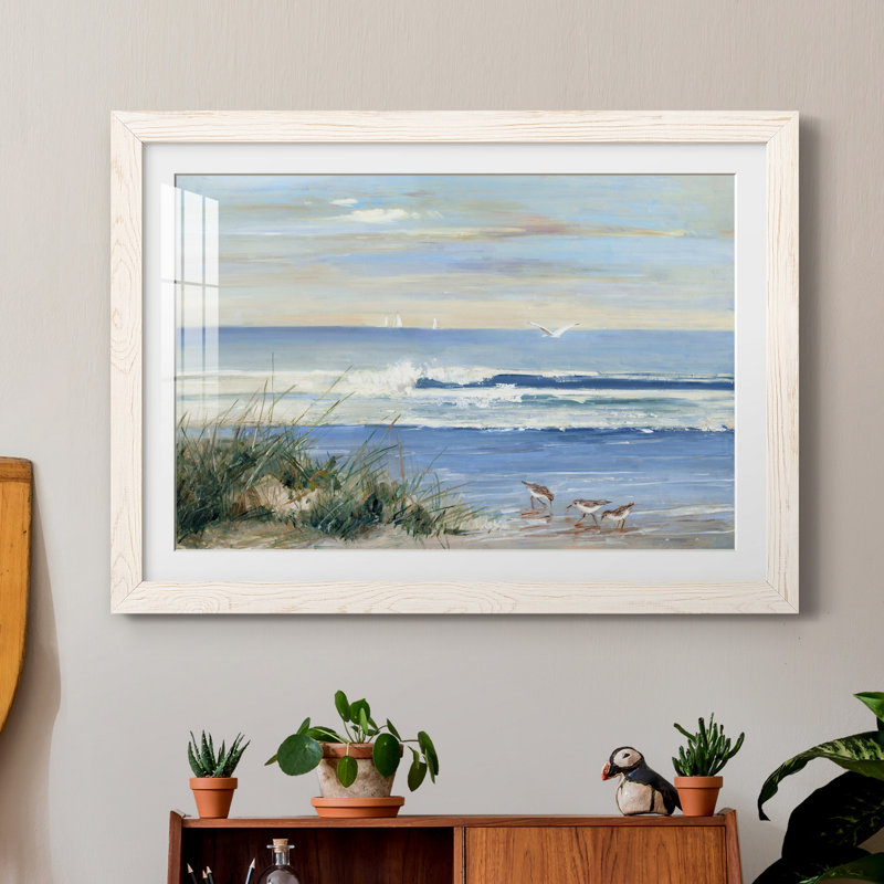 " Beach Combers " Print, 18" H x 24" W, White