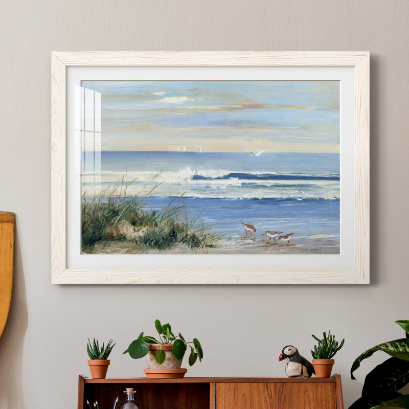 Beach Combers par J Paul - reproduction de cadre photo, H 23,5 po x l 31,5 po, Blanc