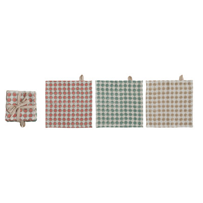 Trio de chiffons en coton Waffle Weave