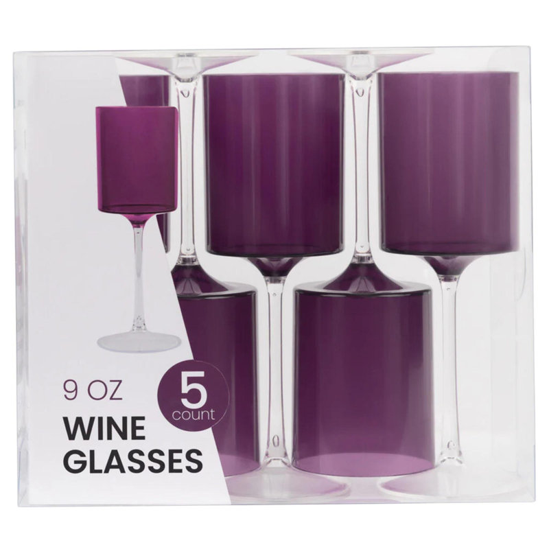 Chantha 9 oz. Goblet Set, Purple
