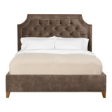 Audrey/Asher Queen Tufted Upholstered Low Profile Panel Bed